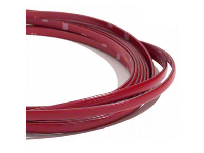 Accent Color Edge Trim for Front Splitter and Side Splitters; Black (Universal; Some Adaptation May Be Required)