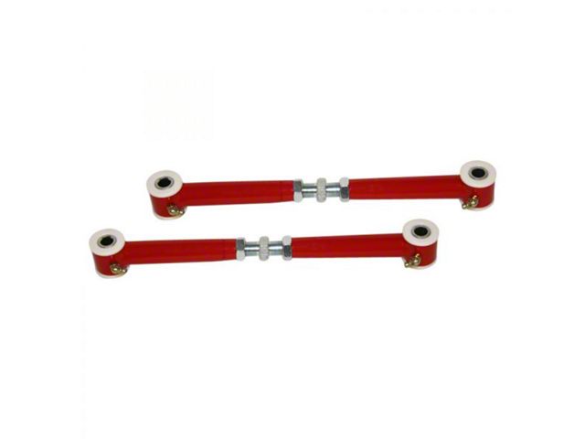 Adjustable Rear Upper Lateral Control Arms; Rear Positon; Bright Red (08-23 Challenger)