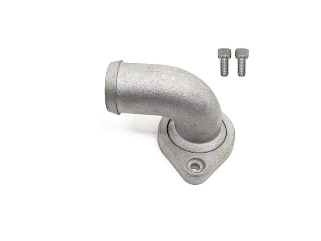 Aluminum 90 Degree Water Neck Thermostat Housing; Natural (08-23 V8 HEMI Challenger, Excluding 6.2L)