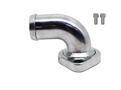 Aluminum 90 Degree Water Neck Thermostat Housing; Polished (08-23 V8 HEMI Challenger, Excluding 6.2L)