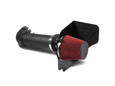 Aluminum Cold Air Intake with Red Filter; Black (08-10 V8 HEMI Challenger)