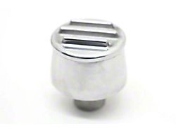 Aluminum Round Finned Valve Cover Breather; 1-1/4-Inch; Polished (Universal; Some Adaptation May Be Required)