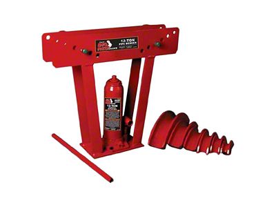Big Red Hydraulic Pipe Tube Bender; 12-Ton Capacity