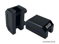Billet Aluminum Frame Rail Jack Adapters; Black (Universal; Some Adaptation May Be Required)