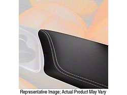 Black Leather Armrest Cover; Black Stitching (15-23 Challenger)