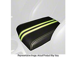 Armrest Cover; Black Leather with Red Stitching (08-14 Challenger)