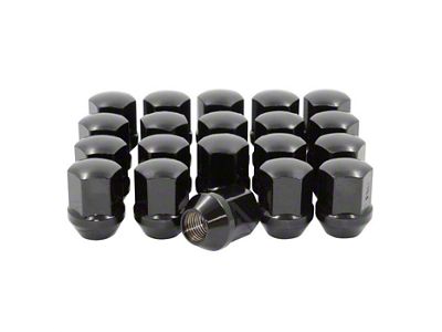 Black Long OEM Style Lug Nut Kit; 14mm x 1.5; Set of 20 (08-23 Challenger)