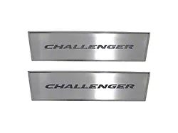 Brushed Door Badge Plate with Challenger Logo; Brushed Black (08-14 Challenger)