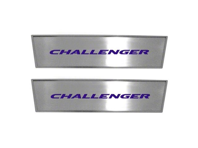 Brushed Door Badge Plate with Challenger Logo; Plum Crazy (08-14 Challenger)