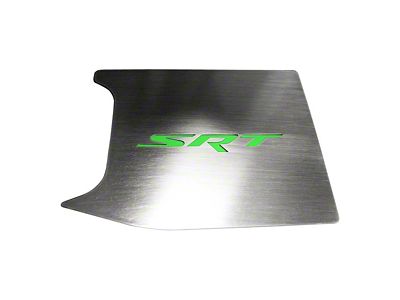 Brushed Factory Anti-Lock Brake Cover Top Plate with SRT Logo; Synergy Green Solid (15-23 Challenger)