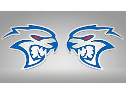 Brushed Hellcat Redeye Badges; MOPAR Blue Inlay (15-23 Challenger Hellcat)