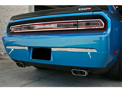 Bumper Insert Trim; Plate; Polished; With Satin; Trim; No Parking Sensors (08-14 V8 HEMI Challenger)