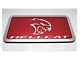Car Show Display Plate with Hellcat Logo; Red Diamond Plate (15-23 Challenger SRT Hellcat)