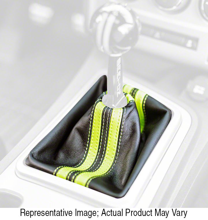 Challenger Carbon Fiber Vinyl Automatic Shifter Boot; Black