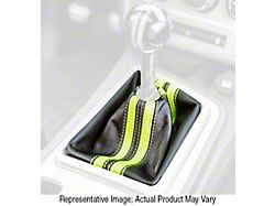 Carbon Fiber Vinyl Automatic Shifter Boot; Red Stitching (08-14 Challenger)