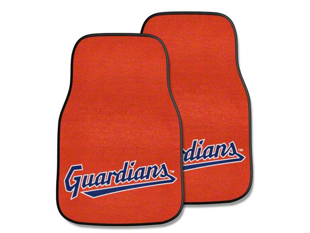 441112 Challenger Carpet Front Floor Mats with Cleveland Guardians Logo; Red ...