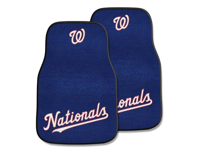 Nationals Rug Challenger Carpet Front Floor Mats with Washington Nationals Logo; Navy ...