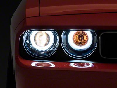 CCFL Halo Projector Headlights; Black Housing; Clear Lens (08-14 Challenger w/ Factory Halogen Headlights)