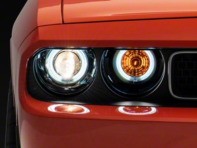 CCFL Halo Projector Headlights; Black Housing; Clear Lens (08-14 Challenger w/ Factory Halogen Headlights)