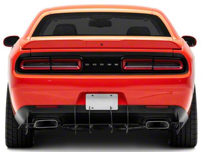 Centa VR2 Rear Diffuser; Gloss Carbon Fiber Vinyl (08-23 Challenger)