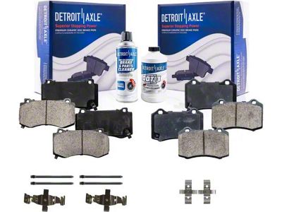 Ceramic Brake Pads; Front and Rear (08-14 Challenger SRT8)