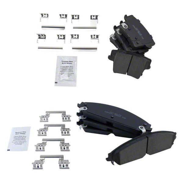 Challenger Ceramic Brake Pads; Front and Rear (0819 Challenger w/ 13.