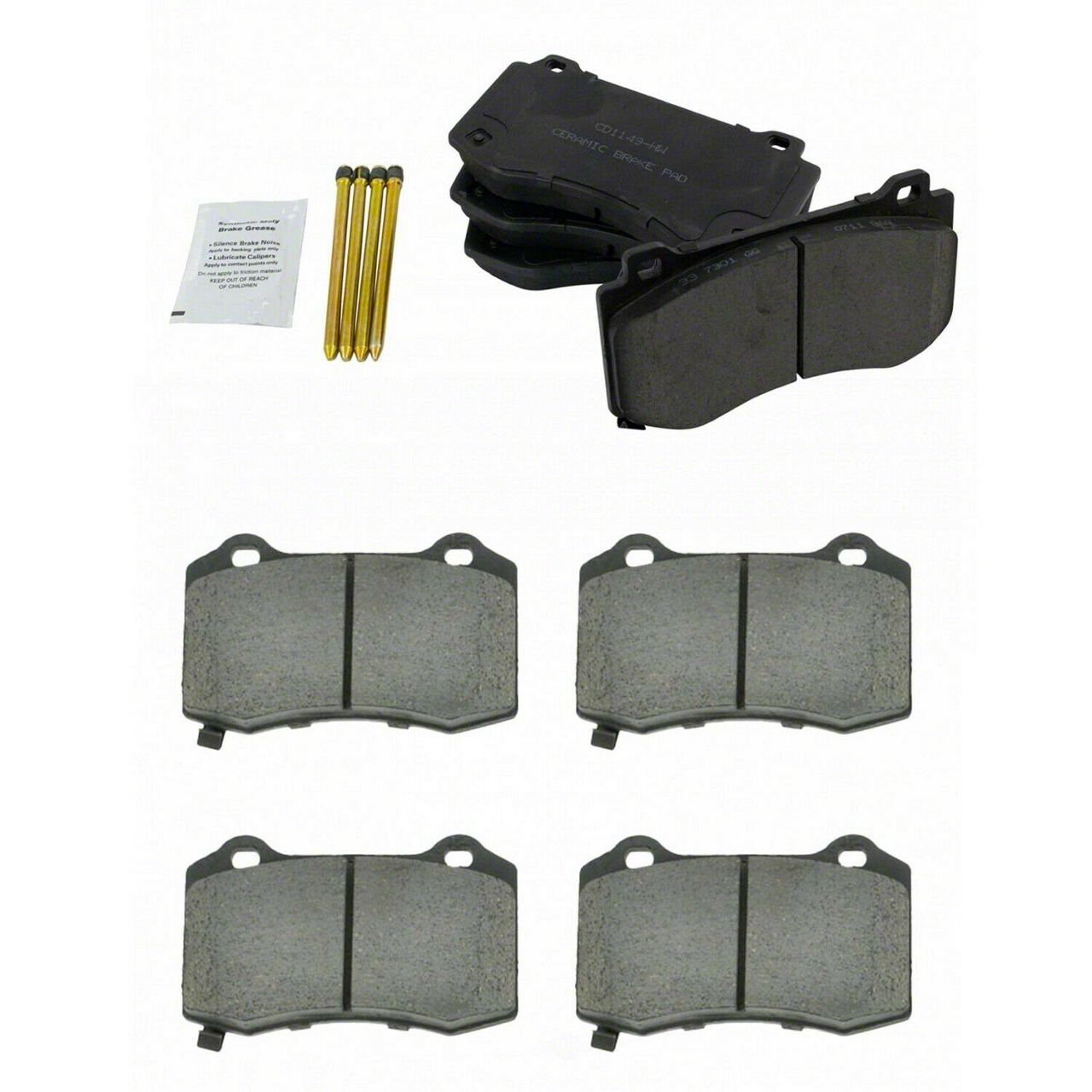 Challenger Ceramic Brake Pads; Front and Rear (08-14 Challenger