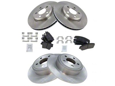 Ceramic Brake Rotor and Pad Kit; Front and Rear (09-18 V6 Challenger)