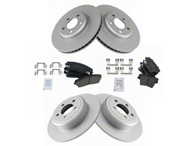 Ceramic Brake Rotor and Pad Kit; Front and Rear (09-18 V6 Challenger)