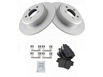 Ceramic Brake Rotor and Pad Kit; Rear (09-19 Challenger w/ Solid Rear Rotors)