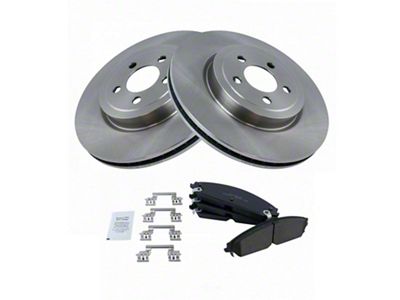 Ceramic Brake Rotor and Pad Kit; Front (08-23 Challenger w/ 13.60-Inch Front Rotors)