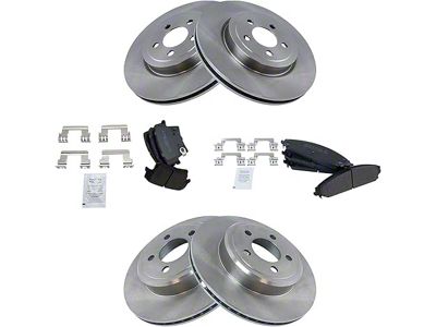 Ceramic Brake Rotor and Pad Kit; Front and Rear