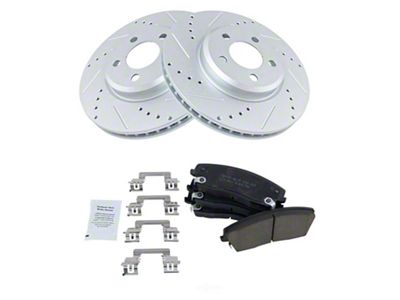 Ceramic Performance Brake Rotor and Pad Kit; Front (09-19 V6 Challenger)