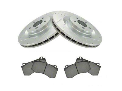 Ceramic Performance Brake Rotor and Pad Kit; Front (08-14 Challenger SRT8; 2015 Challenger Scat Pack; 2016 Challenger 392 HEMI Scat Pack Shaker; 16-18 Challenger R/T 392, R/T Scat Pack)