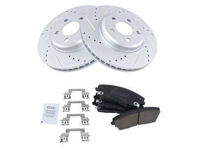 Ceramic Performance Brake Rotor and Pad Kit; Front (09-10 3.5L Challenger)