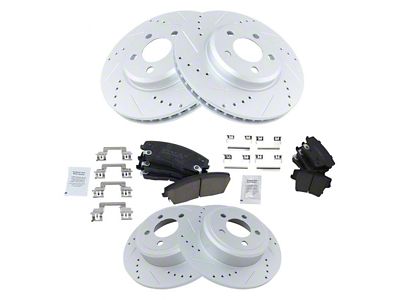 Ceramic Performance Brake Rotor and Pad Kit; Front and Rear (08-20 Challenger w/ Solid Rear Rotors)