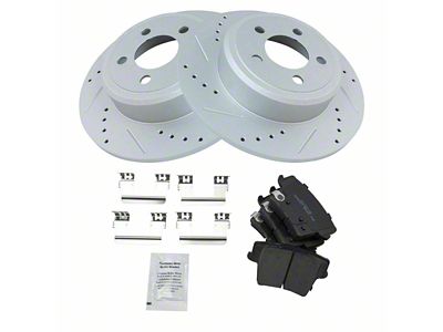 Ceramic Performance Brake Rotor and Pad Kit; Rear (08-19 Challenger w/ Solid Rear Rotors)