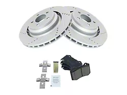 Ceramic Performance Brake Rotor and Pad Kit; Rear (08-21 Challenger w/ 4 or 6-Piston Front Calipers, Excluding SE & SXT)