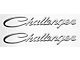 Challenger Script Style Side Fender Emblems; Polished (08-23 Challenger)