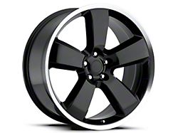 Charger SRT8 Style Black Machined Wheel; Rear Only; 22x10 (08-23 RWD Challenger, Excluding SRT Demon)