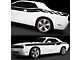 Checkered Side Double Stripes; Gloss Black (19-23 Challenger)