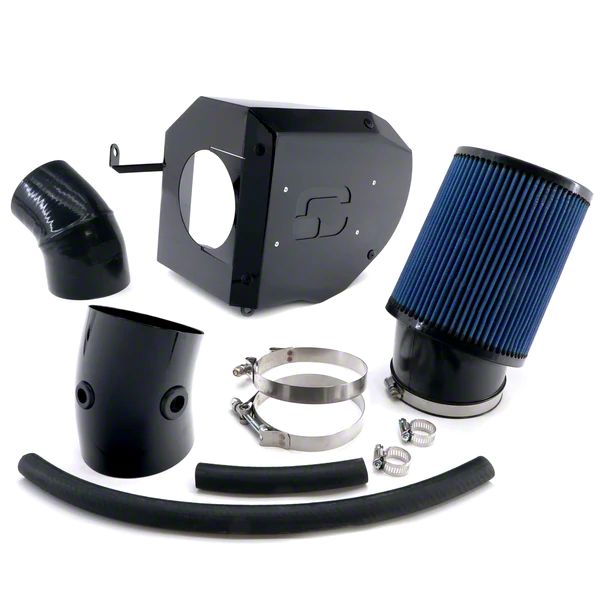 Challenger Closed Box Cold Air Intake with Oiled Filter; Black (1723