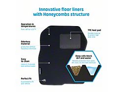 Custom Fit Front and Rear Floor Liners; Black/Red (08-23 RWD Challenger)