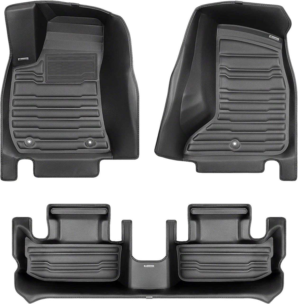 Challenger Custom Front and Rear Floor Mats; Black (1723 AWD