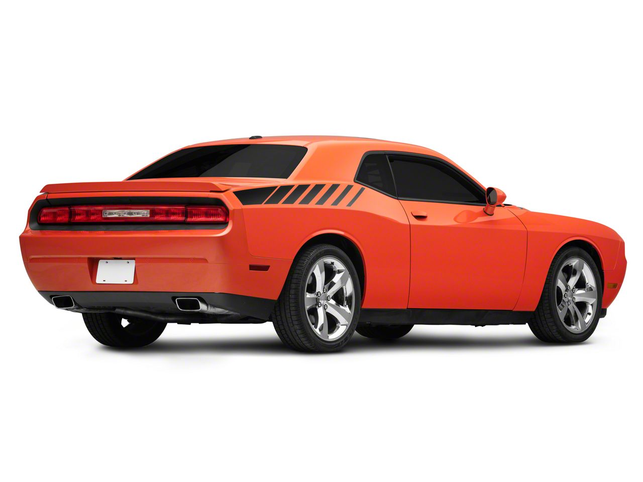 SEC10 Challenger Dashed Quarter Panel Graphics; Gloss Black CH3996