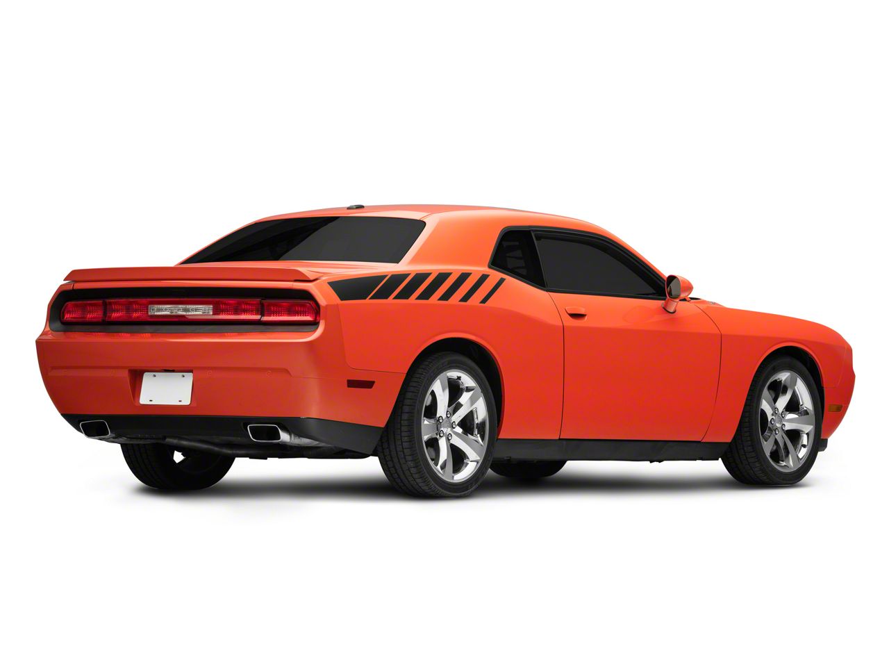 SEC10 Challenger Dashed Quarter Panel Graphics; Matte Black CH3997