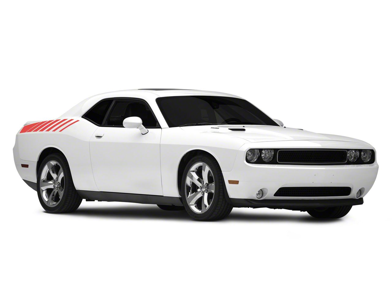 SEC10 Challenger Dashed Quarter Panel Graphics; Red CH4300 (08-23
