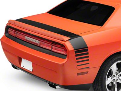 SEC10 Dashed Tail Stripe; Gloss Black (08-23 Challenger)