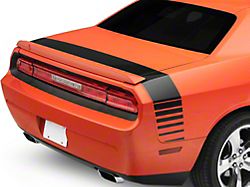 SEC10 Dashed Tail Stripe; Matte Black (08-23 Challenger)