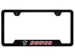 Demon Notched License Plate Frame (Universal; Some Adaptation May Be Required)